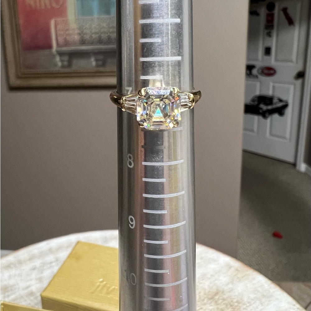 10K Gold BBJ Simulated Diamond Ring